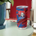 Newcastle Knights Rugby Tumbler Cup Fierce Mascot Geometric Tribal Art