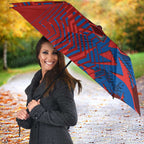 Newcastle Knights Rugby Umbrella Fierce Mascot Geometric Tribal Art