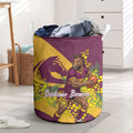 Brisbane Broncos Laundry Basket Golden Wattle Floral Polynesian - Australian Flower - Rugby Mascot