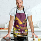 Brisbane Broncos Apron Golden Wattle Floral Polynesian - Australian Flower - Rugby Mascot