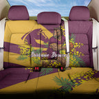 Brisbane Broncos Back Car Seat Cover Golden Wattle Floral Polynesian - Australian Flower - Rugby Mascot