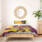 Brisbane Broncos Bedding Set Golden Wattle Floral Polynesian - Australian Flower - Rugby Mascot