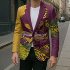 Brisbane Broncos Blazer Golden Wattle Floral Polynesian - Australian Flower - Rugby Mascot