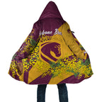 Brisbane Broncos Cloak Golden Wattle Floral Polynesian - Australian Flower - Rugby Mascot