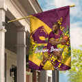 Brisbane Broncos Garden Flag Golden Wattle Floral Polynesian - Australian Flower - Rugby Mascot