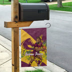 Brisbane Broncos Garden Flag Golden Wattle Floral Polynesian - Australian Flower - Rugby Mascot