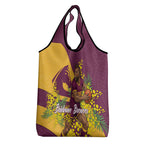 Brisbane Broncos Grocery Bag Golden Wattle Floral Polynesian - Australian Flower - Rugby Mascot