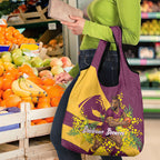 Brisbane Broncos Grocery Bag Golden Wattle Floral Polynesian - Australian Flower - Rugby Mascot
