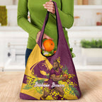 Brisbane Broncos Grocery Bag Golden Wattle Floral Polynesian - Australian Flower - Rugby Mascot