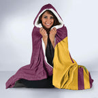 Brisbane Broncos Hooded Blanket Golden Wattle Floral Polynesian - Australian Flower - Rugby Mascot