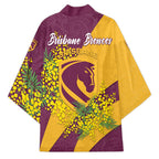 Brisbane Broncos Kimono Golden Wattle Floral Polynesian - Australian Flower - Rugby Mascot