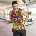 Brisbane Broncos Men Tank Top Golden Wattle Floral Polynesian - Australian Flower - Rugby Mascot
