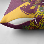 Brisbane Broncos Pillow Cover Golden Wattle Floral Polynesian - Australian Flower - Rugby Mascot