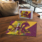 Brisbane Broncos Puzzle Golden Wattle Floral Polynesian - Australian Flower - Rugby Mascot