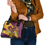 Brisbane Broncos Shoulder Handbag Golden Wattle Floral Polynesian - Australian Flower - Rugby Mascot