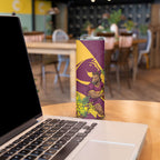 Brisbane Broncos Skinny Tumbler Golden Wattle Floral Polynesian - Australian Flower - Rugby Mascot