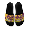 Brisbane Broncos Slide Sandals Golden Wattle Floral Polynesian - Australian Flower - Rugby Mascot