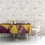 Brisbane Broncos Tablecloth Golden Wattle Floral Polynesian - Australian Flower - Rugby Mascot