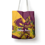 Brisbane Broncos Tote Bag Golden Wattle Floral Polynesian - Australian Flower - Rugby Mascot