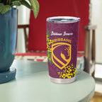 Brisbane Broncos Tumbler Cup Golden Wattle Floral Polynesian - Australian Flower - Rugby Mascot