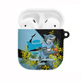 Cronulla Sutherland Sharks AirPods Case Golden Wattle Floral Polynesian - Australian Flower - Rugby Mascot