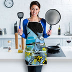 Cronulla Sutherland Sharks Apron Golden Wattle Floral Polynesian - Australian Flower - Rugby Mascot