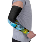 Cronulla Sutherland Sharks Arm Sleeves Golden Wattle Floral Polynesian - Australian Flower - Rugby Mascot