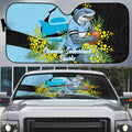 Cronulla Sutherland Sharks Auto Sun Shade Golden Wattle Floral Polynesian - Australian Flower - Rugby Mascot