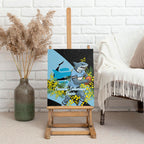Cronulla Sutherland Sharks Canvas Wall Art Golden Wattle Floral Polynesian - Australian Flower - Rugby Mascot