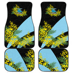Cronulla Sutherland Sharks Car Mats Golden Wattle Floral Polynesian - Australian Flower - Rugby Mascot