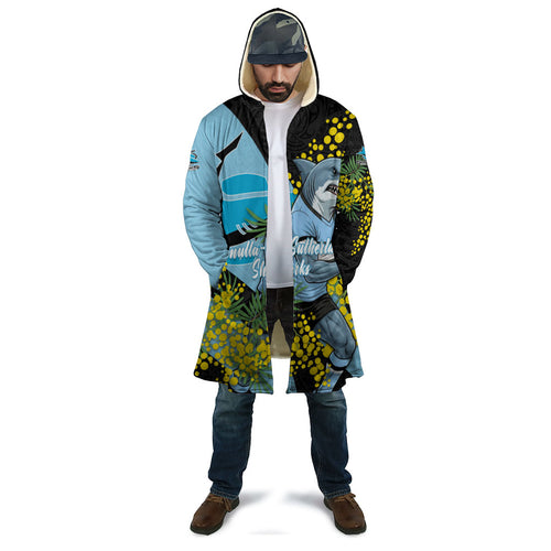 Cronulla Sutherland Sharks Cloak Golden Wattle Floral Polynesian - Australian Flower - Rugby Mascot
