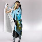 Cronulla Sutherland Sharks Hooded Blanket Golden Wattle Floral Polynesian - Australian Flower - Rugby Mascot