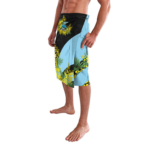 Cronulla Sutherland Sharks Lavalava Golden Wattle Floral Polynesian - Australian Flower - Rugby Mascot