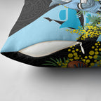 Cronulla Sutherland Sharks Pillow Cover Golden Wattle Floral Polynesian - Australian Flower - Rugby Mascot