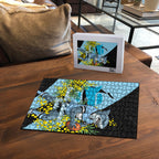 Cronulla Sutherland Sharks Puzzle Golden Wattle Floral Polynesian - Australian Flower - Rugby Mascot