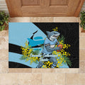 Cronulla Sutherland Sharks Rubber Doormat Golden Wattle Floral Polynesian - Australian Flower - Rugby Mascot