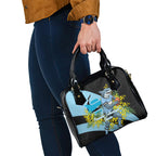 Cronulla Sutherland Sharks Shoulder Handbag Golden Wattle Floral Polynesian - Australian Flower - Rugby Mascot