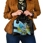 Cronulla Sutherland Sharks Shoulder Handbag Golden Wattle Floral Polynesian - Australian Flower - Rugby Mascot
