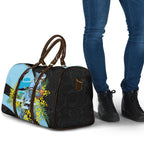 Cronulla Sutherland Sharks Travel Bag Golden Wattle Floral Polynesian - Australian Flower - Rugby Mascot