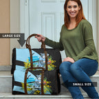 Cronulla Sutherland Sharks Travel Bag Golden Wattle Floral Polynesian - Australian Flower - Rugby Mascot