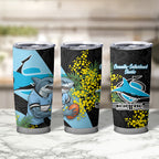 Cronulla Sutherland Sharks Tumbler Cup Golden Wattle Floral Polynesian - Australian Flower - Rugby Mascot