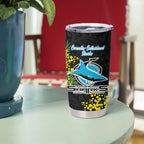 Cronulla Sutherland Sharks Tumbler Cup Golden Wattle Floral Polynesian - Australian Flower - Rugby Mascot