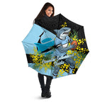 Cronulla Sutherland Sharks Umbrella Golden Wattle Floral Polynesian - Australian Flower - Rugby Mascot
