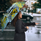 Cronulla Sutherland Sharks Umbrella Golden Wattle Floral Polynesian - Australian Flower - Rugby Mascot