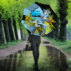 Cronulla Sutherland Sharks Umbrella Golden Wattle Floral Polynesian - Australian Flower - Rugby Mascot
