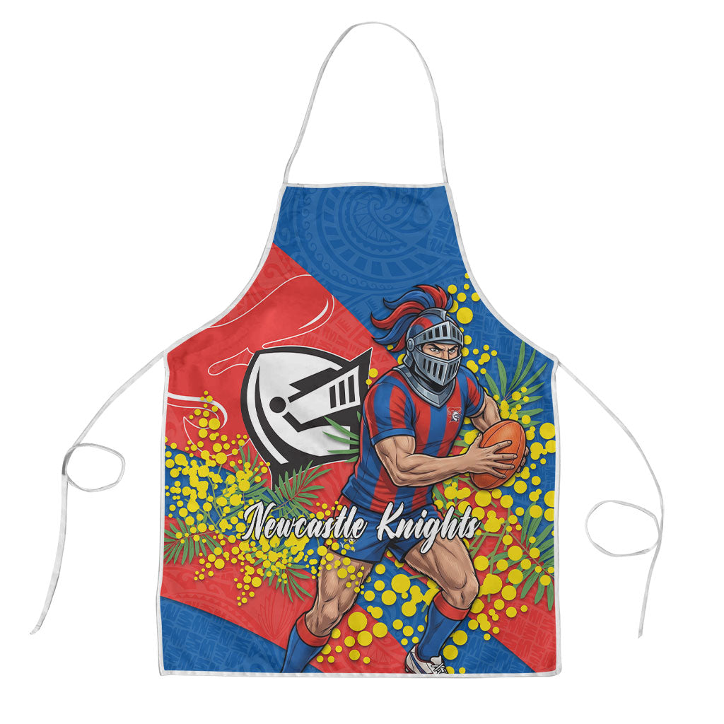 Newcastle Knights Apron Golden Wattle Floral Polynesian - Australian Flower - Rugby Mascot