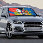 Newcastle Knights Auto Sun Shade Golden Wattle Floral Polynesian - Australian Flower - Rugby Mascot
