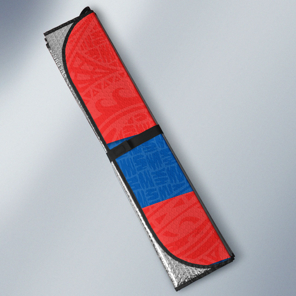 Newcastle Knights Auto Sun Shade Golden Wattle Floral Polynesian - Australian Flower - Rugby Mascot