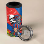 Newcastle Knights 4 in 1 Can Cooler Tumbler Golden Wattle Floral Polynesian - Australian Flower - Rugby Mascot
