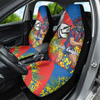 Newcastle Knights Car Seat Cover Golden Wattle Floral Polynesian - Australian Flower - Rugby Mascot
